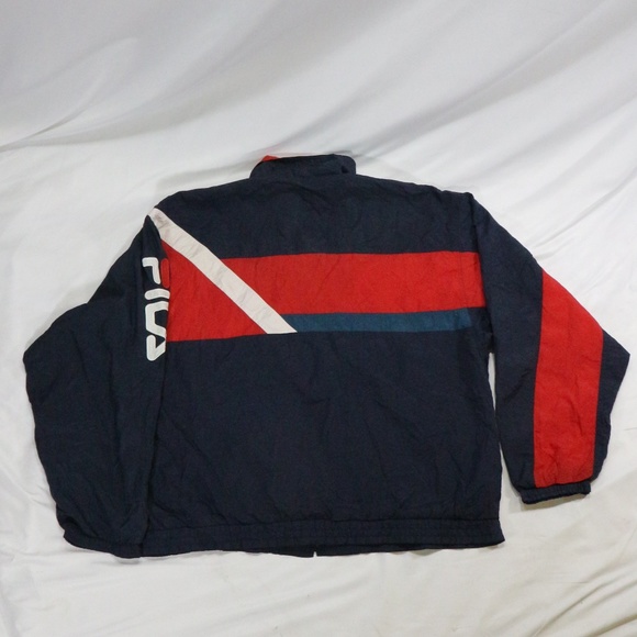 FILA Colorblock Windbreaker VTG Track Jacket Sz XXL Mens - Picture 5 of 8